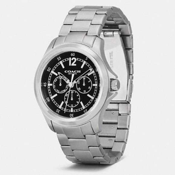 Genuine Coach Men’s Barrow Round Watch 42mm Silver - Picture 3 of 8